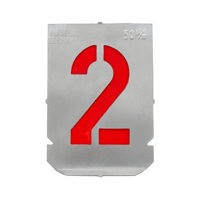 Stencil sæt med tal 0-9 med 50 mm tegnhøjde (10 dele)